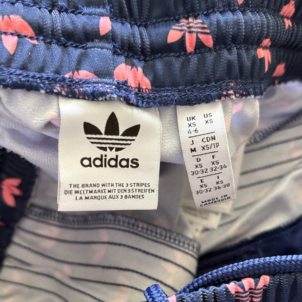 Adidas Firebird Monogram RARE Dark Blue and Pink Patterned Set - Picture 5 of 13